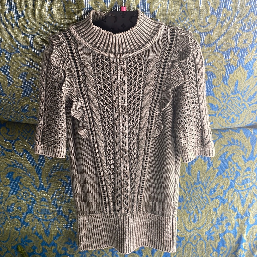 White House Black Market Taupe Cowl Neck Sweater